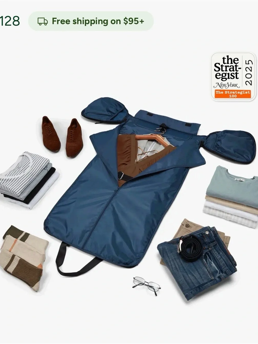 Halfday Garment Duffle in Navy 45L Capacity